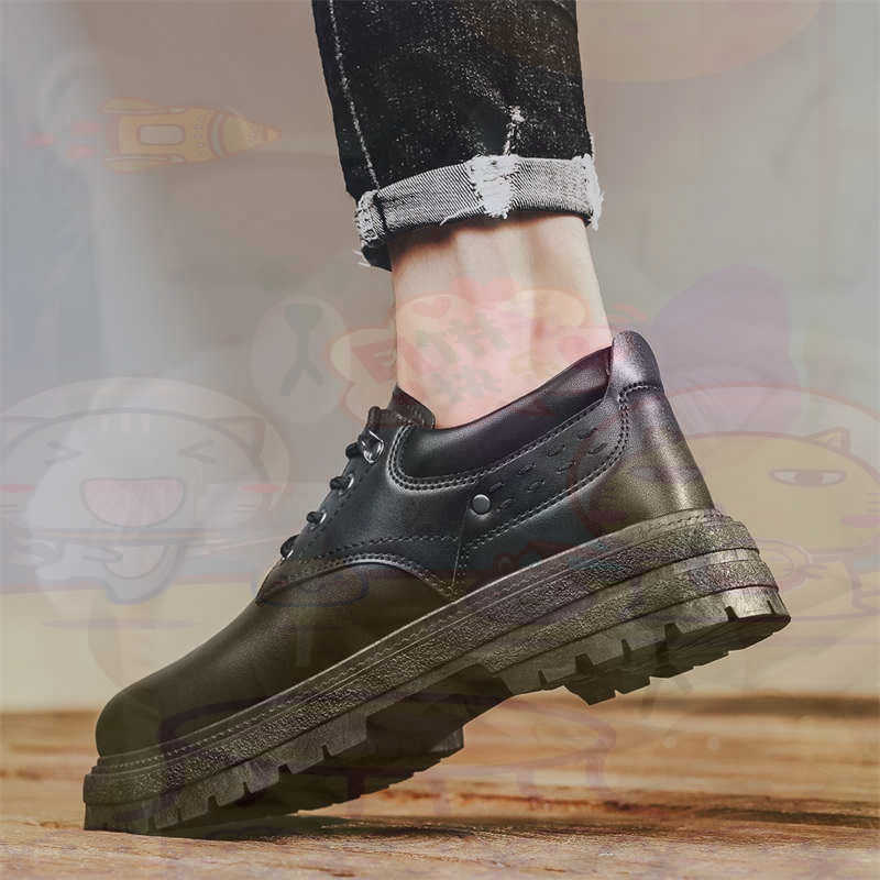Men'S Grooming Trends - Zapatillas deportivas de cuero Natural oscuro