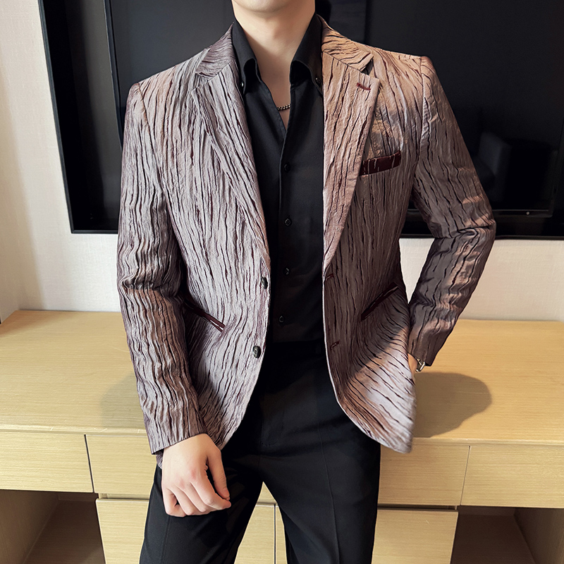 Men'S Grooming Trends - Chaqueta de traje plisada 3D de
