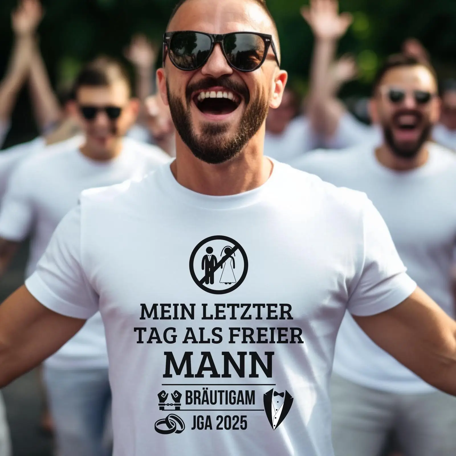 Men Grooming Quotes Short - Camiseta JGA 2025 para Despedida de