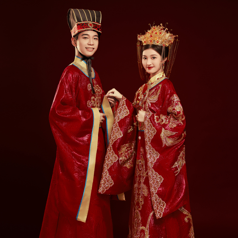 Men'S Grooming Trends - Calidad dinastía Tang lujo Hanfu novia